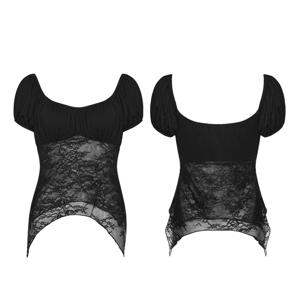 Punk Rave - Lorelei Lace Top - Zwart